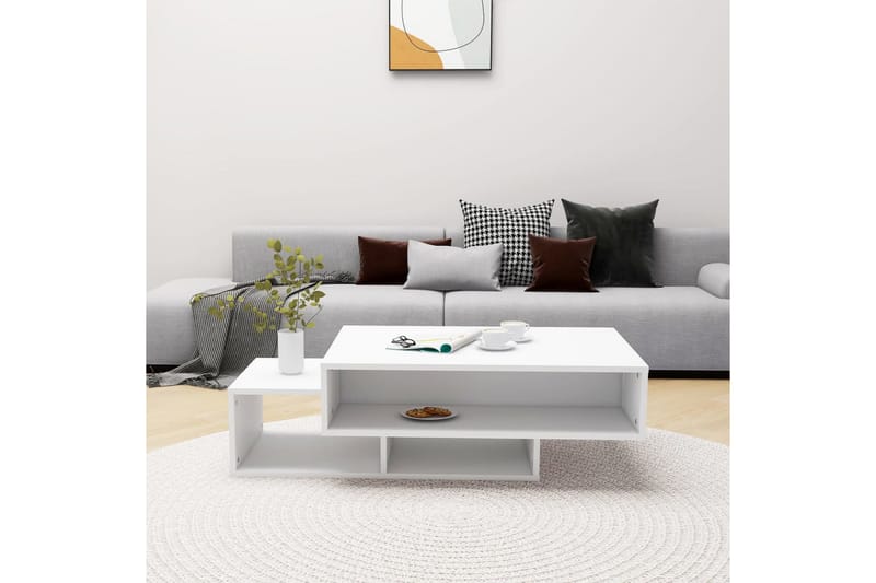 Salongbord hvit 105x55x32 cm sponplate - Hvit - Sofabord & salongbord