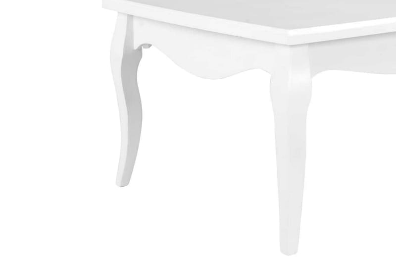 Salongbord hvit 110x60x40 cm heltre furu - Hvit - Sofabord & salongbord