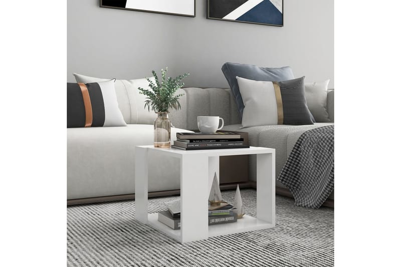 Salongbord hvit 40x40x30 cm sponplate - Hvit - Sofabord & salongbord