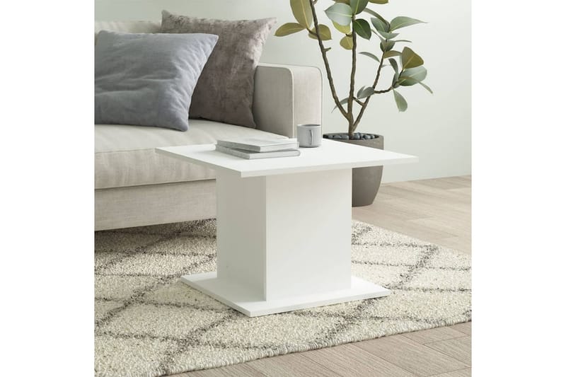 Salongbord hvit 55,5x55,5x40 cm sponplate - Hvit - Sofabord & salongbord