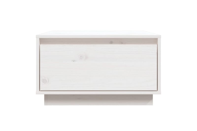 Salongbord hvit 55x56x32 cm heltre furu - Hvit - Sofabord & salongbord