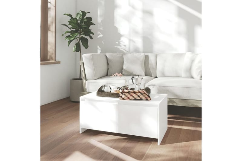Salongbord hvit 90x50x41,5 cm sponplate - Hvit - Sofabord & salongbord