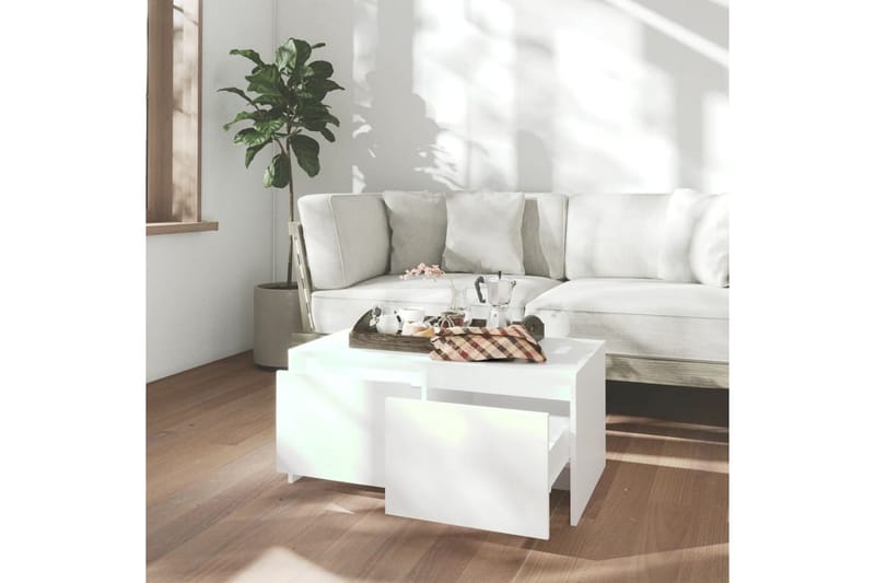 Salongbord hvit 90x50x41,5 cm sponplate - Hvit - Sofabord & salongbord