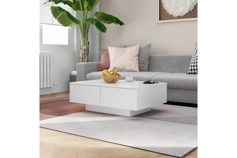 Salongbord hvit 90x60x31 cm sponplate - Hvit - Sofabord & salongbord