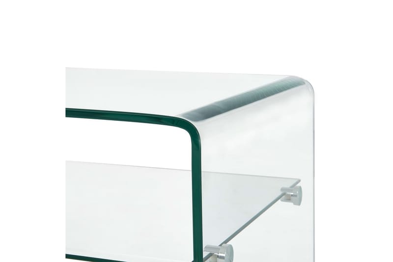 Salongbord klart 98x45x31 cm herdet glass - Gjennomsiktig - Sofabord & salongbord