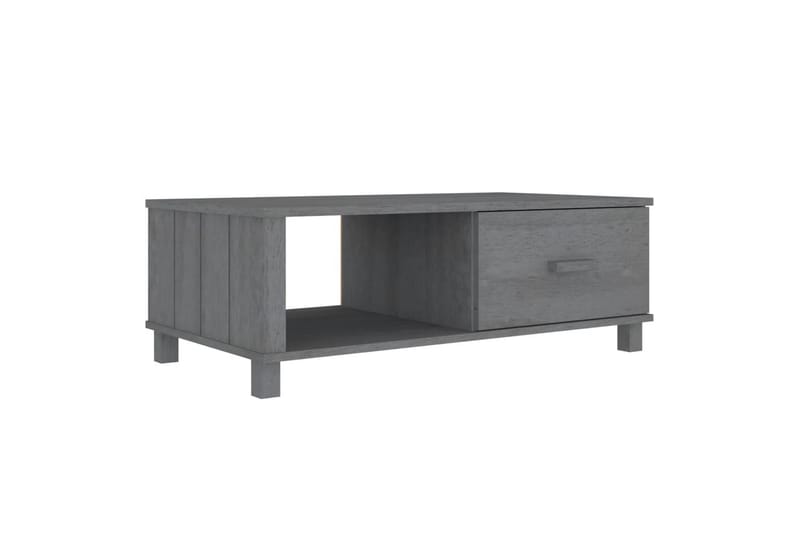 Salongbord mørkegrå 100x55x35 cm heltre furu - Grå - Sofabord & salongbord