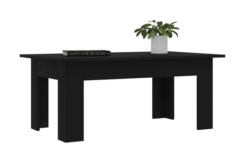 Salongbord svart 100x60x42 cm sponplate - Sofabord & salongbord