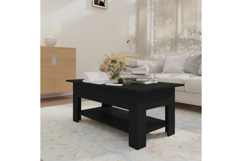 Salongbord svart 102x55x42 cm sponplate - Svart - Sofabord & salongbord
