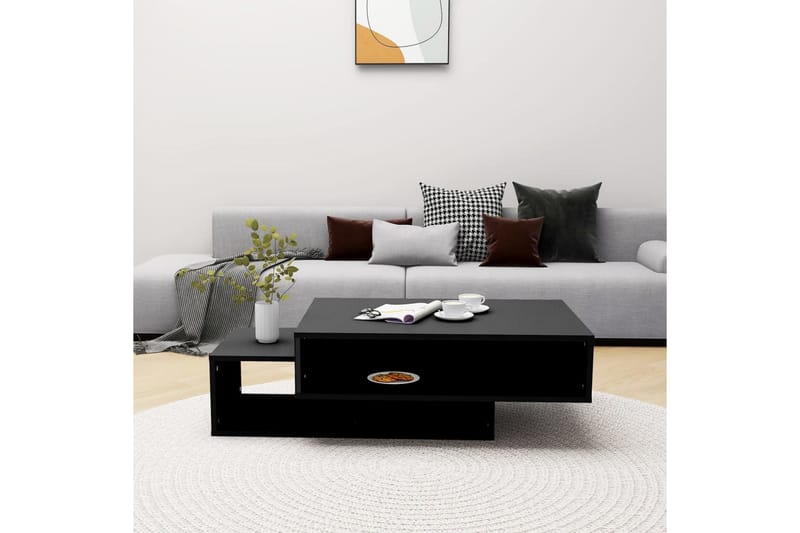 Salongbord svart 105x55x32 cm sponplate - Svart - Sofabord & salongbord