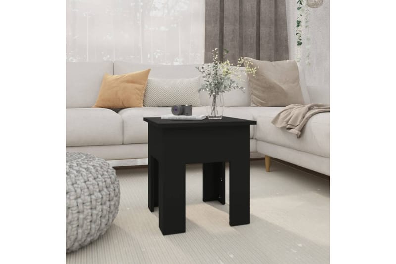 Salongbord svart 40x40x42 cm sponplate - Svart - Sofabord & salongbord