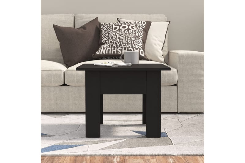 Salongbord svart 55x55x42 cm sponplate - Svart - Sofabord & salongbord