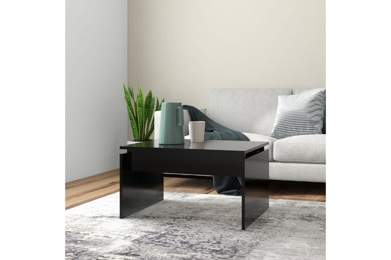 Salongbord svart 68x50x38 cm sponplate - Svart - Sofabord & salongbord
