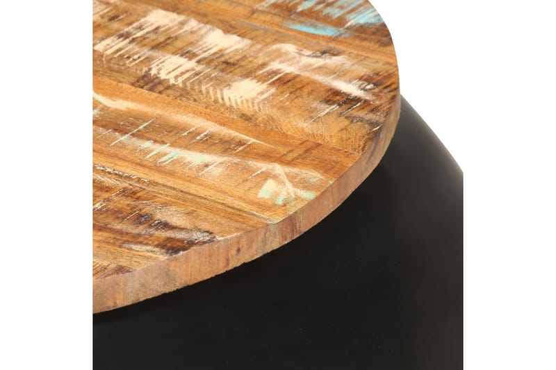 Salongbord svart 68x68x30 cm gjenvunnet heltre - Svart - Sofabord & salongbord
