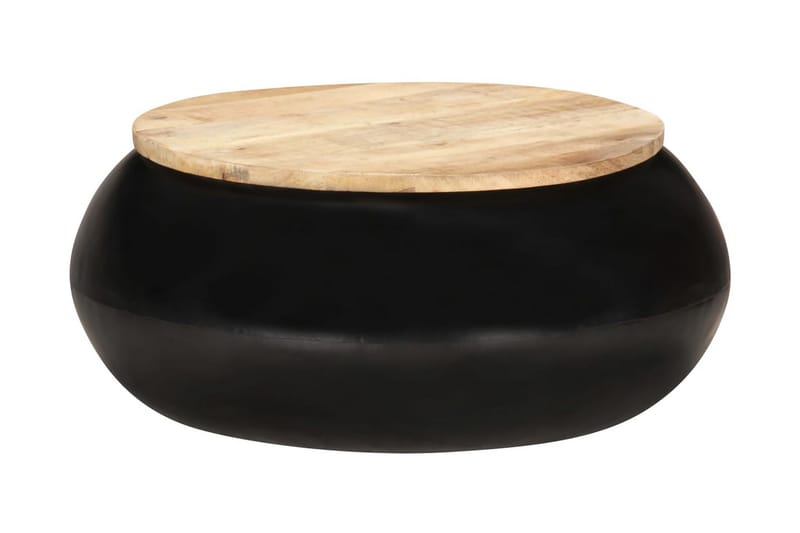 Salongbord svart 68x68x30 cm heltre mango - Svart - Sofabord & salongbord
