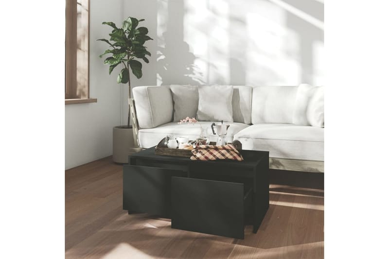 Salongbord svart 90x50x41,5 cm sponplate - Svart - Sofabord & salongbord