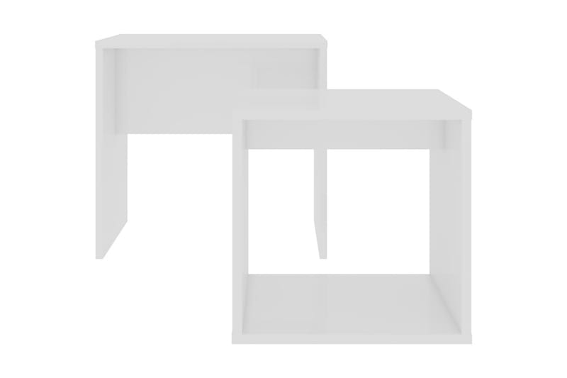 Salongbordsett hvit 48x30x45 cm sponplate - Sofabord & salongbord