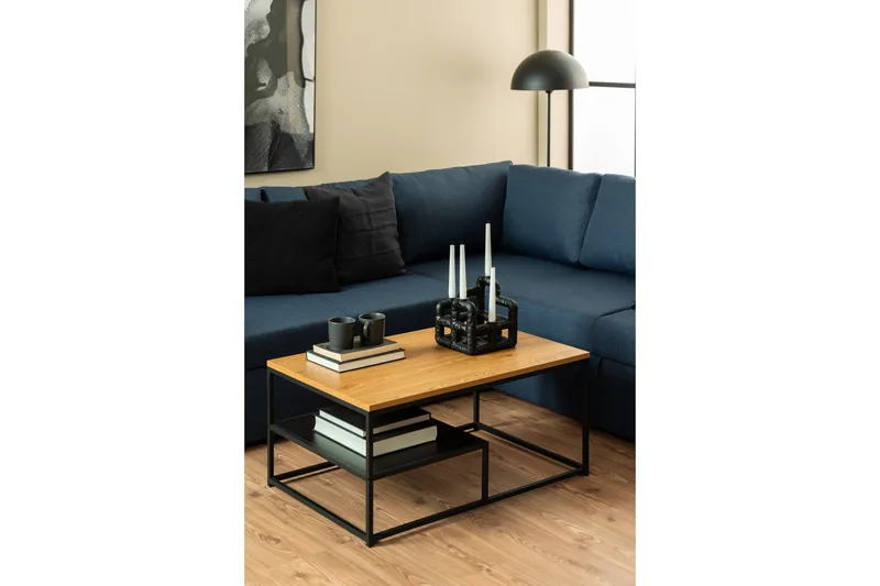 Saloni Sofabord 90x60 cm - Natur - Møbler - Bord - Sofabord & salongbord - Sofabord med oppbevaring