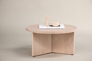 Saltö Rundt Sofabord 85 cm med Krysseben i Tre - Beige - Møbler - Bord - Sofabord & salongbord