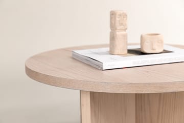 Saltö Rundt Sofabord 85 cm med Krysseben i Tre - Beige - Møbler - Bord - Sofabord & salongbord