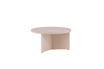 Saltö Rundt Sofabord 85 cm med Krysseben i Tre - Beige - Møbler - Bord - Sofabord & salongbord