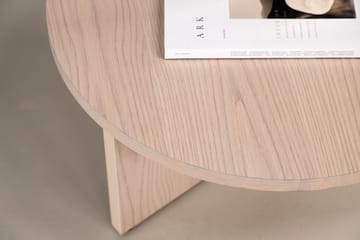 Saltö Rundt Sofabord 85 cm med Krysseben i Tre - Beige - Møbler - Bord - Sofabord & salongbord