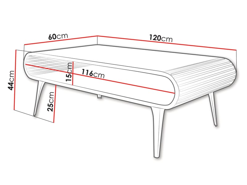 Salvaris Sofabord 120 cm - Beige - Møbler - Bord - Sofabord & salongbord - Sofabord med oppbevaring