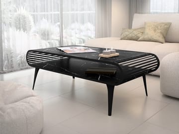 Salvaris Sofabord 120 cm - Svart marmor - Møbler - Bord - Sofabord & salongbord - Sofabord med oppbevaring