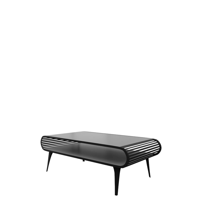 Salvaris Sofabord 120 cm, Svart med grå bordplate