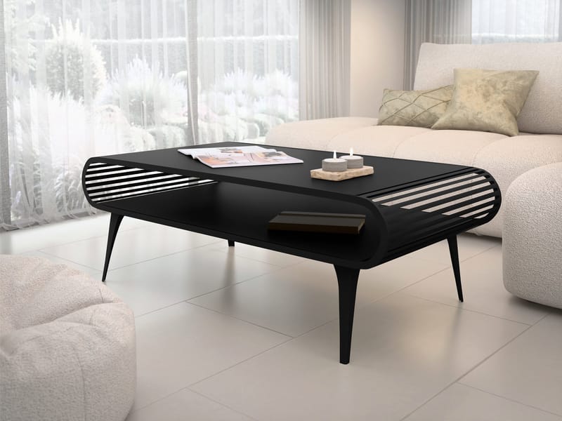 Salvaris Sofabord 120 cm - Svart - Møbler - Bord - Sofabord & salongbord - Sofabord med oppbevaring