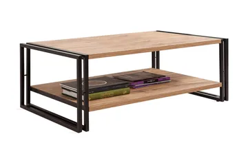Sapphira Sofabord 110 cm med Oppbevaringshylle - Tre/Svart - Møbler - Bord - Sofabord & salongbord - Sofabord med oppbevaring