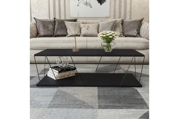 Sarnate Sofabord 120 cm med Oppbevaring Hylle - Antrasitt/Svart - Møbler - Bord - Sofabord & salongbord - Sofabord med oppbevaring