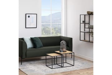 Seaford Kvadratisk Settbord 50 cm i Tre med Metallstativ - Trefarget - Møbler - Bord - Sofabord & salongbord