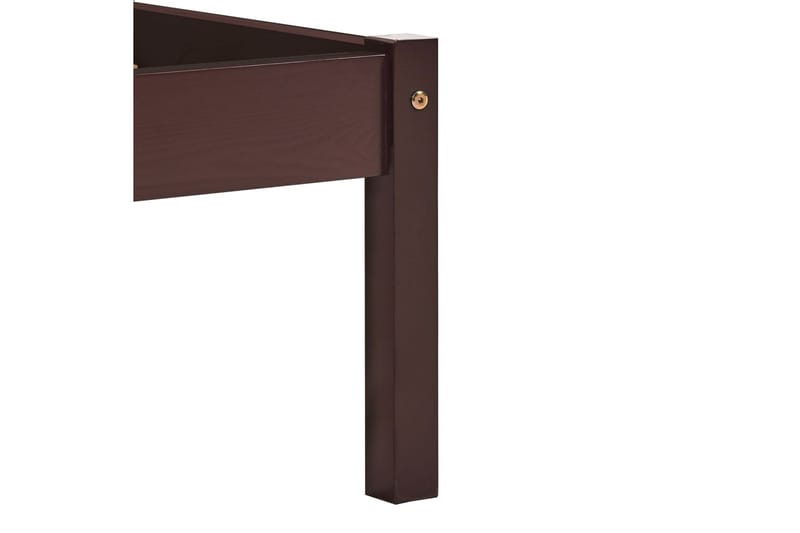 Sengeramme mørkebrun heltre furu 140x200 cm - Brun - Sofabord & salongbord