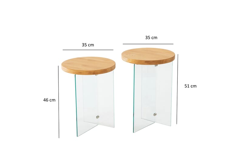 Serenity Sofabord 35 cm - Eik - Møbler - Bord - Sofabord & salongbord