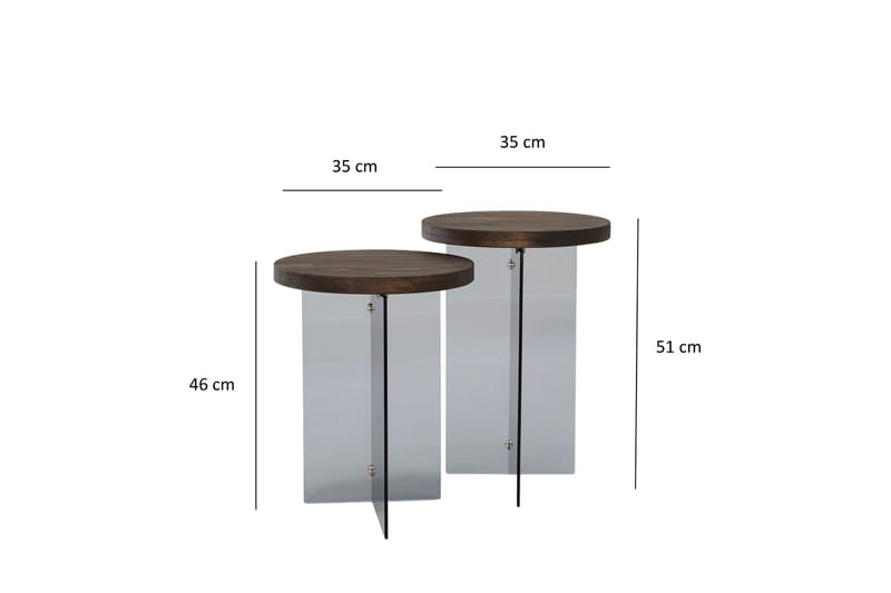 Serenity Sofabord 35 cm - Grå - Møbler - Bord - Sofabord & salongbord