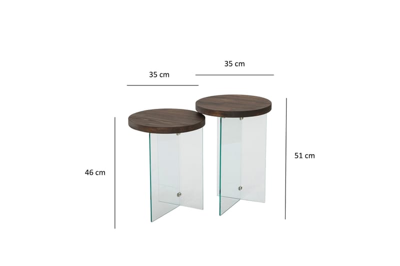 Serenity Sofabord 35 cm - Valnøtt - Møbler - Bord - Sofabord & salongbord