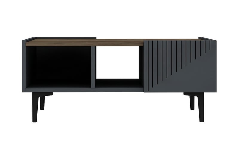 Settbord 94 cm - Antrasitt / Valnøtt - Sofabord & salongbord - Settbord