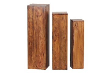 Settbord Barzaga 3-pk - Brun - Møbler - Bord - Sofabord & salongbord