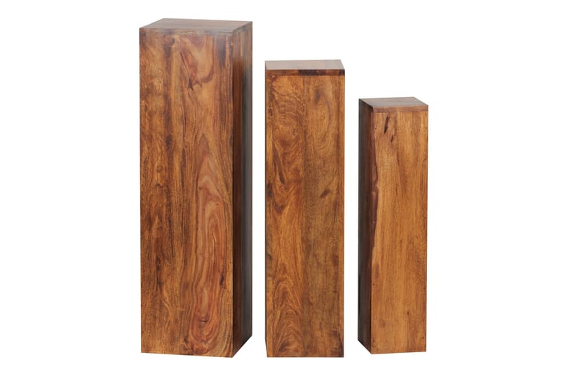 Settbord Barzaga 3-pk - Brun - Møbler - Bord - Sofabord & salongbord