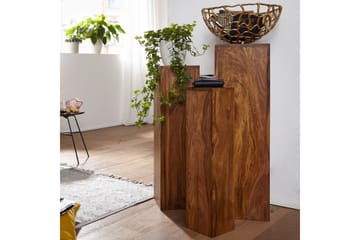 Settbord Barzaga 3-pk - Brun - Møbler - Bord - Sofabord & salongbord