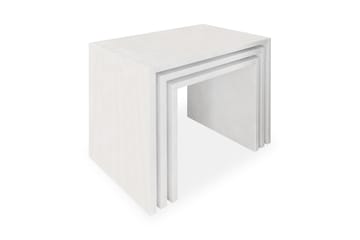 Settbord Chaya 44 cm 3 Bord - Hvit - Møbler - Bord - Sofabord & salongbord