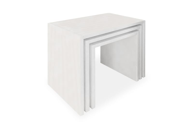 Settbord Chaya 44 cm 3 Bord - Hvit - Møbler - Bord - Sofabord & salongbord