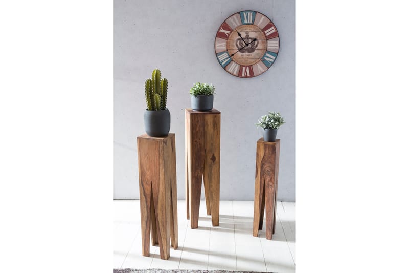 Settbord Leim 3-pk - Brun - Møbler - Bord - Sofabord & salongbord