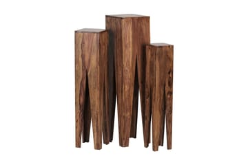 Settbord Leim 3-pk - Brun - Møbler - Bord - Sofabord & salongbord
