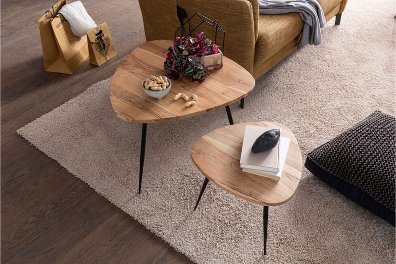 Settbord Marquavius 2-pk 60 cm - Brun - Møbler - Bord - Sofabord & salongbord