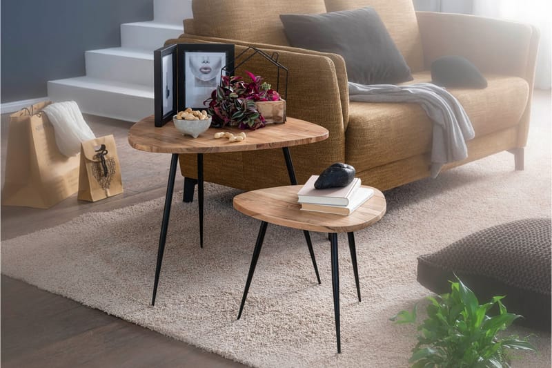 Settbord Marquavius 2-pk 60 cm - Brun - Møbler - Bord - Sofabord & salongbord