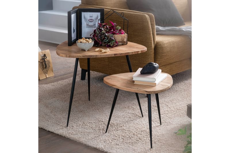 Settbord Marquavius 2-pk 60 cm - Brun - Møbler - Bord - Sofabord & salongbord