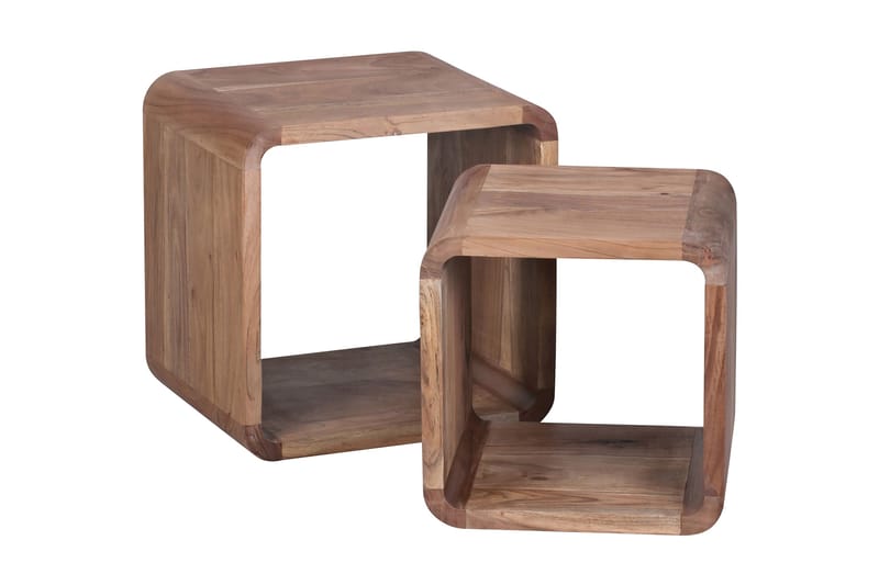 Settbord Samijah 36 cm 2 Bord - Akasie - Møbler - Bord - Sofabord & salongbord