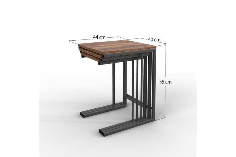 Settbord Sessan 44x55x44 cm - Svart - Settbord - Sofabord & salongbord