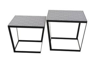 Settbord Troya 50 cm 2 Bord - Svart/Grå/Hvit - Møbler - Bord - Sofabord & salongbord